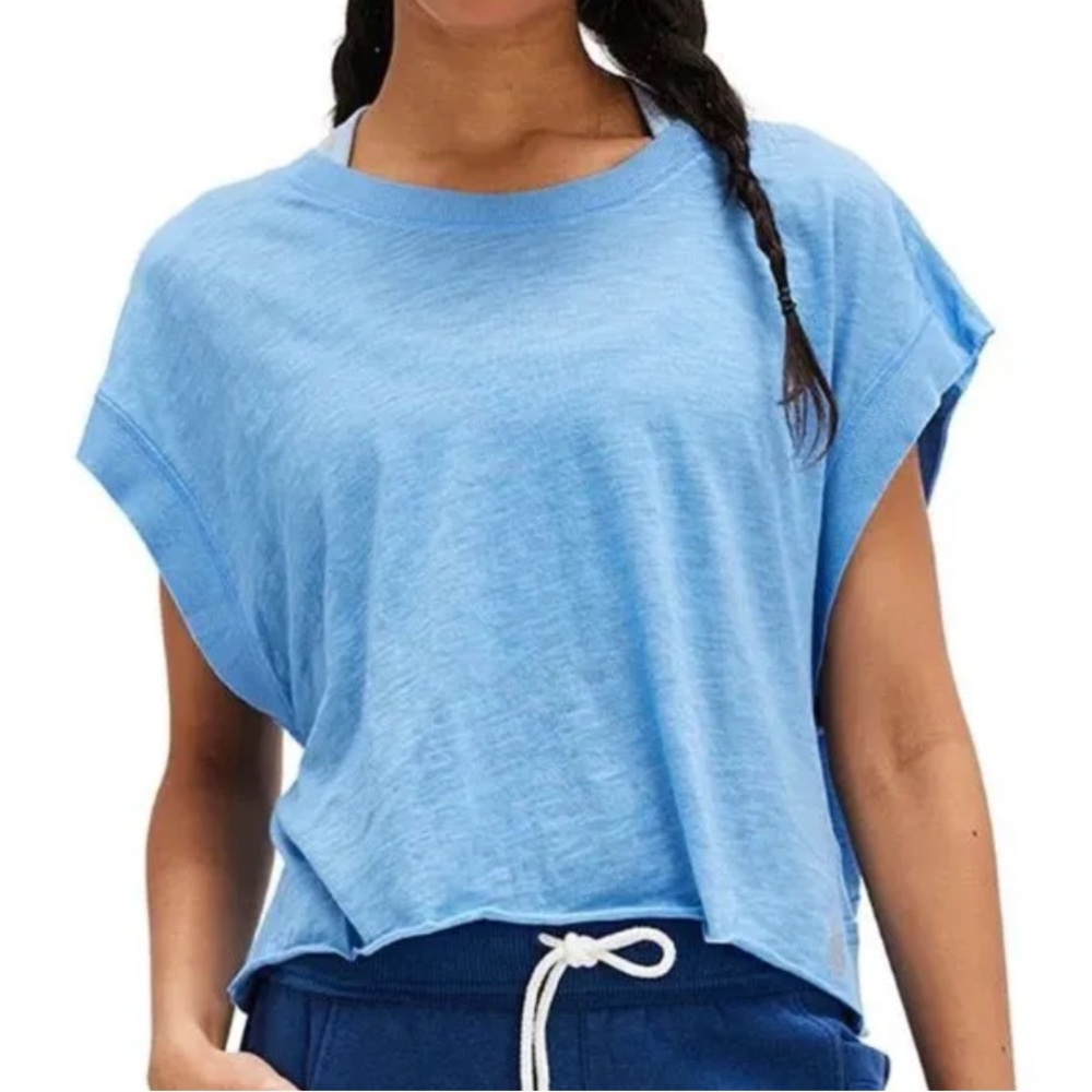 Free People My Time Tee in Coastal Blue